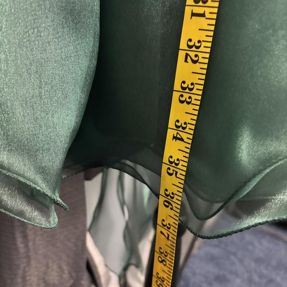 Sherri Hill Dress Womens 2 Emerald Green Sequin Halter Sweetheart Prom Cocktail - Picture 11 of 16